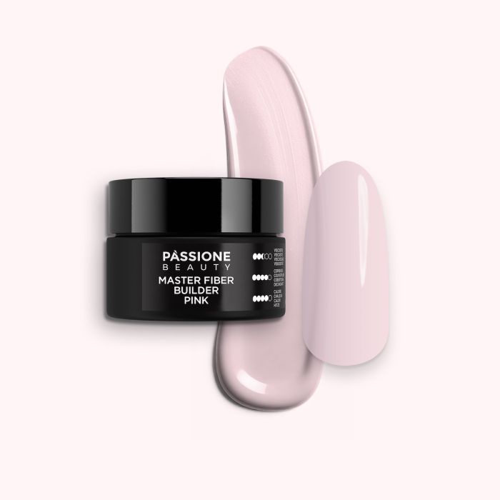 Master Fiber Builder Pink 15ml - Gel constructeur rose avec fibres de verre 15ml