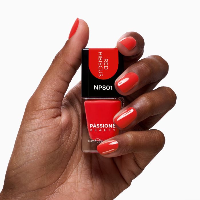 Vernis NP801 Red Hibiscus - Vernis rouge corail - détail 3