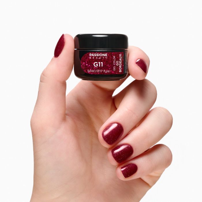 Gel Glitter G11 Bordeaux detalle