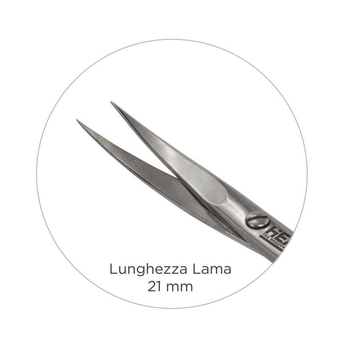 Ciseaux à cuticules pour gauchers Head - 21 mm détail