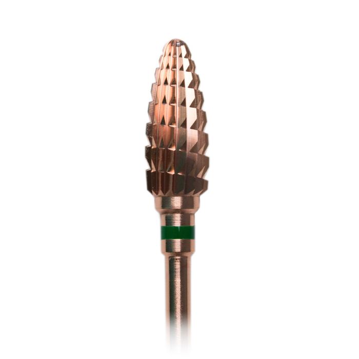 Carbide Rose Gold Flame Nail Drill Bit detail