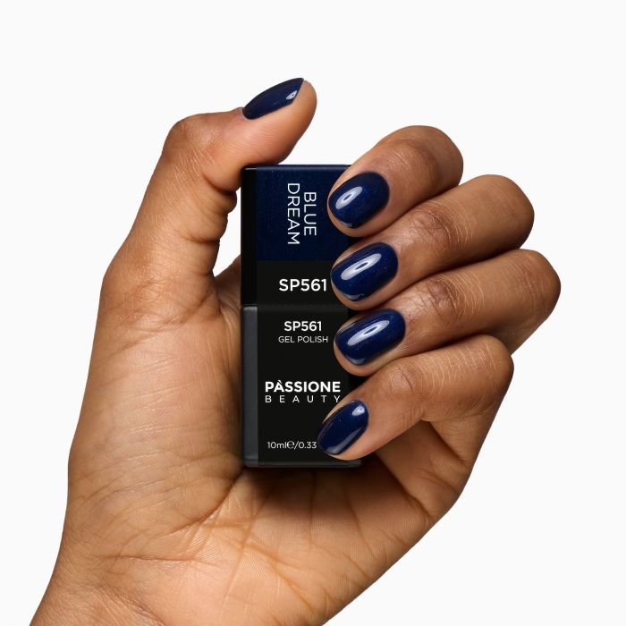 Esmalte semipermanente SP561 Blue Dream - Esmalte Semipermanente azul oscuro perlado - detalle 2
