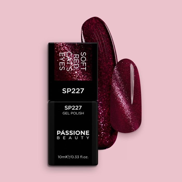 UV Nagellack NL227 Soft Red Cat's Eyes