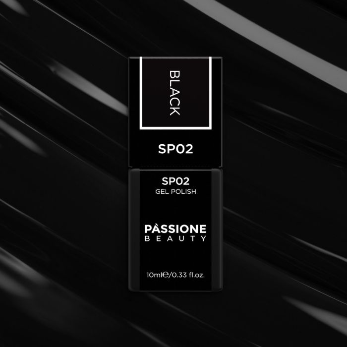 Gel Nail Polish SP02 Black - Self-Sealing Black Gel Polish - detail 2