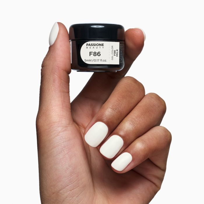 Gel Color F86 Milk - Gel color blanco leche autosellador - detalle 2