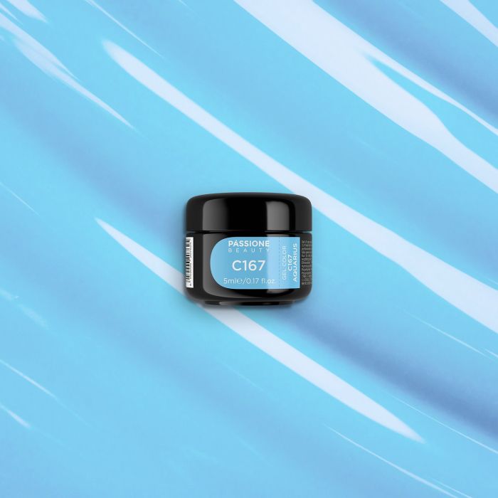 Gel color C167 Aquarius - Gel de color azul cielo brilliante - detalle 3