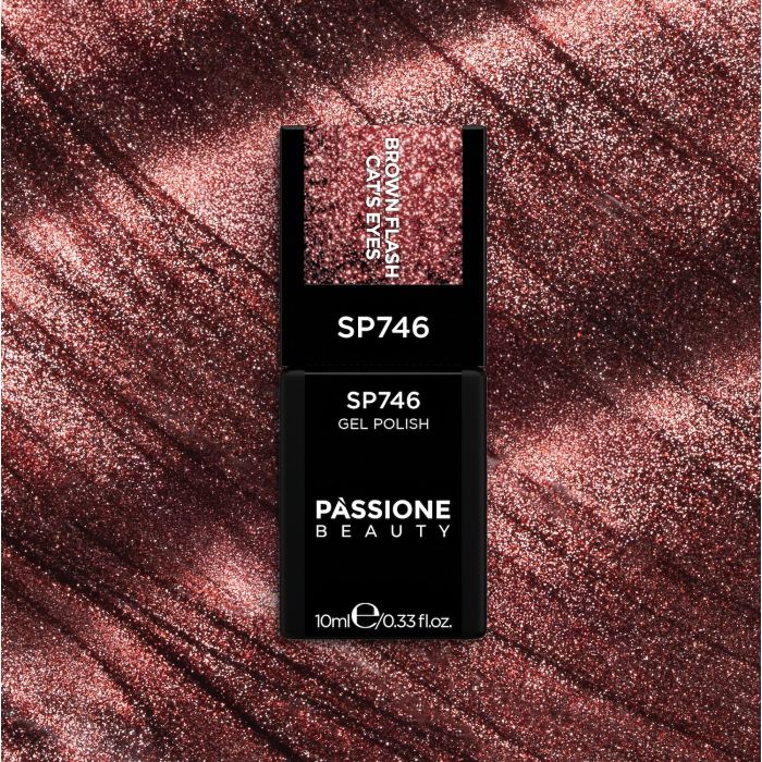 Gel Nail Polish SP746 Brown Flash Cat's Eyes - Brown Flash Cat’s Eyes Gel Polish - detail 2