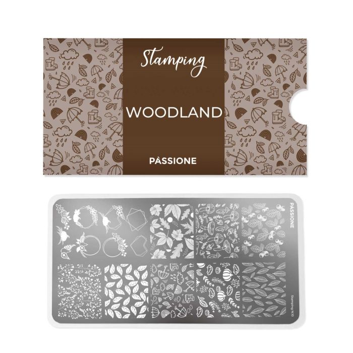 Woodland - Stamping Plate detail