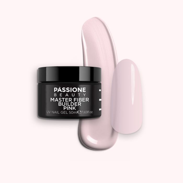 Master Fiber Builder Pink 50ml - Gel constructeur rose avec fibres de verre 50ml