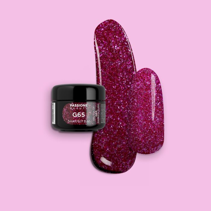 Gel Glitter G65 Magenta Flash