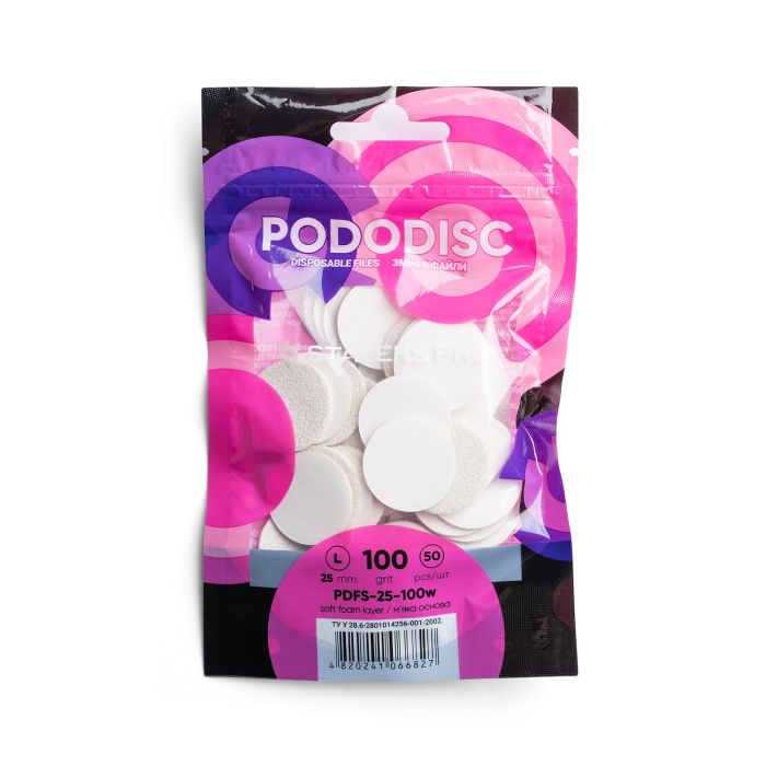 Staleks Pododisc Large grano 100, 50 pzs - Disco abrasivo para alisar engrosamiento cutáneo