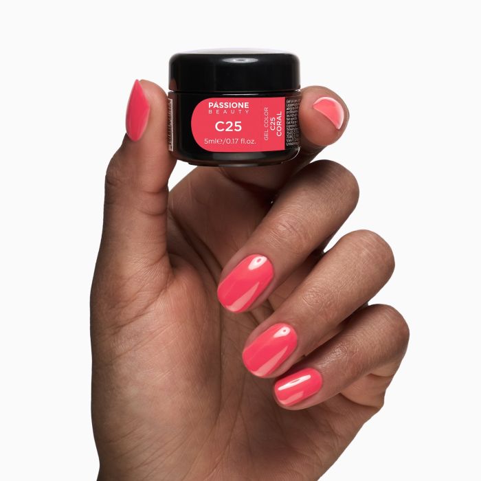 Gel Color C25 Coral - Gel color coral brillante - detalle 2