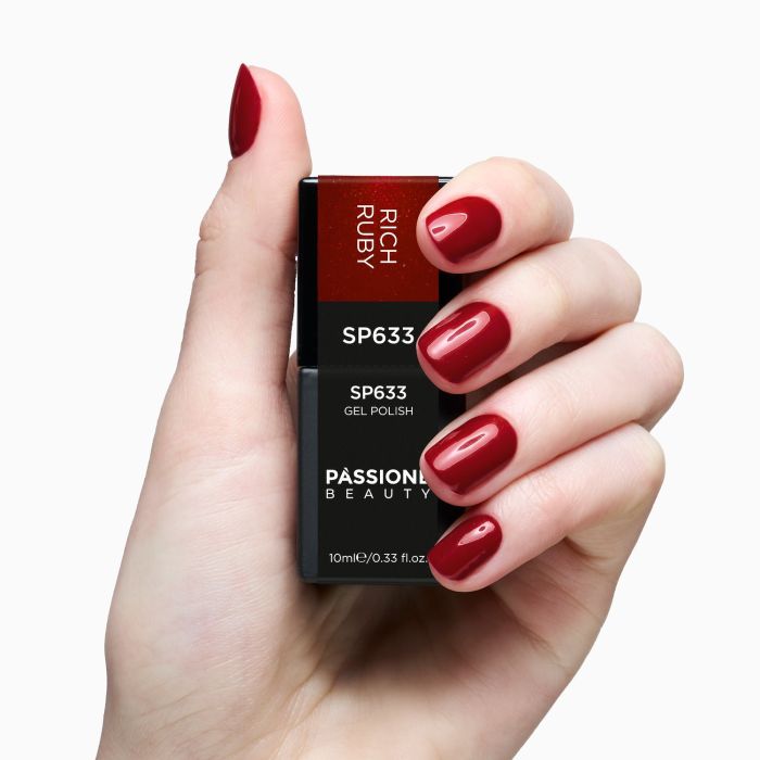Vernis semi-permanent SP633 Rich Ruby détail