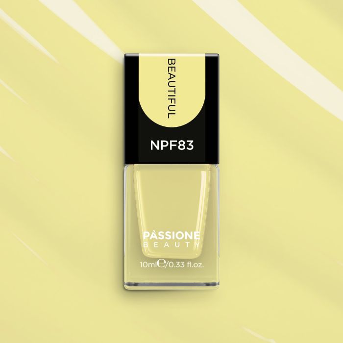 Vernis NPF83 Beautiful - Vernis jaune clair pastel - détail 2