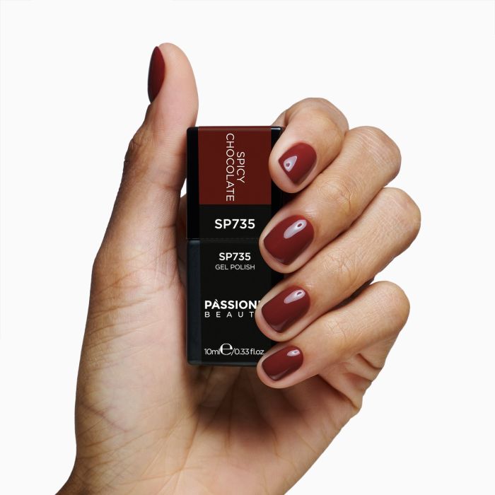 Esmalte semipermanente SP735 Spicy Chocolate detalle