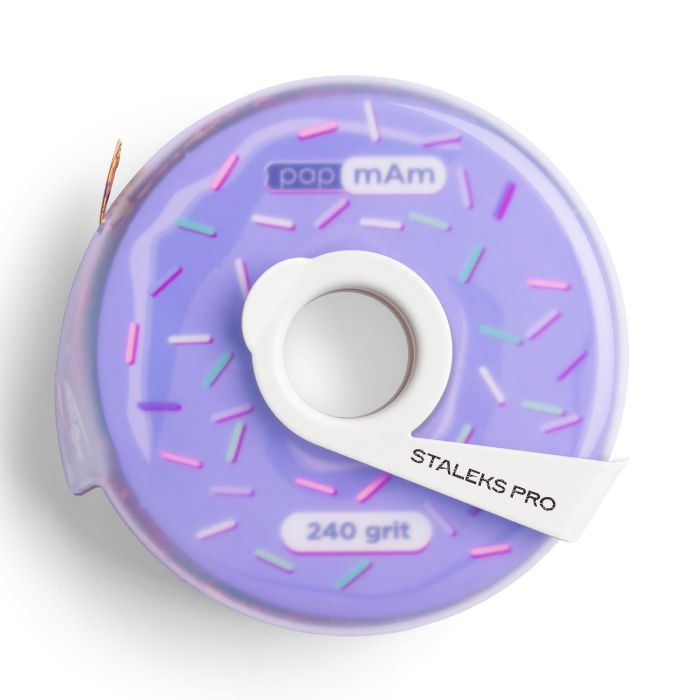 Staleks PapmAm grano 240 con dispensador - Lima desechable en rollo rasgable Staleks para base metálica