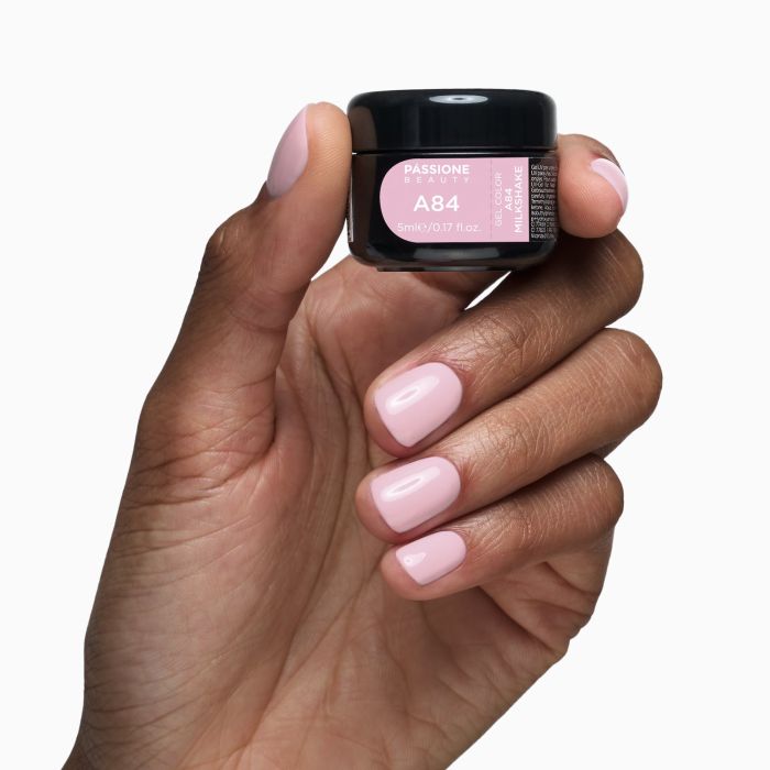 Gel color A84 Milkshake - Gel color rosa chiaro pastello - dettaglio 2