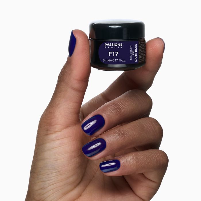 Gel color F17 Dark Blue - Gel Color autosigillante blu scuro - dettaglio 2