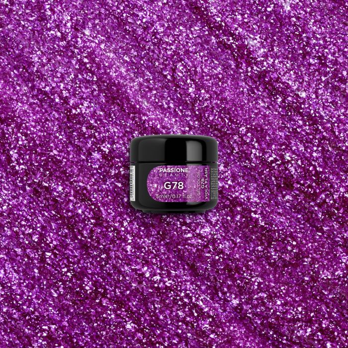 Gel Glitter G78 Viola Flash - Gel Glitter violetet argent  - détail 2