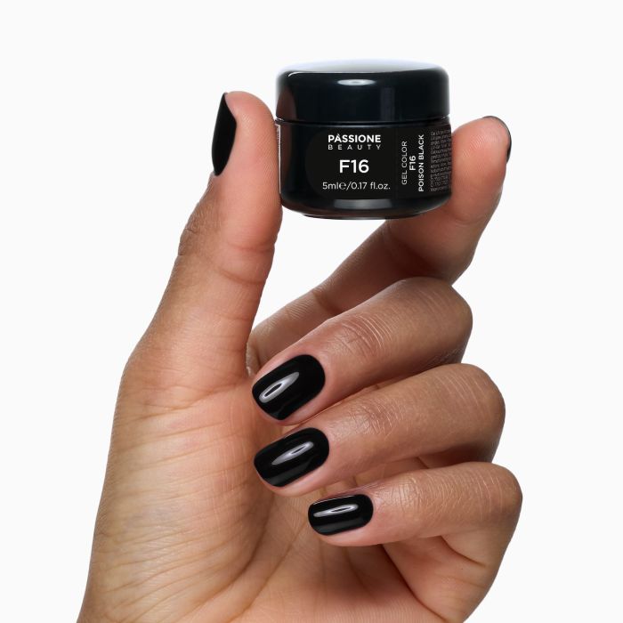 Gel Couleur F16 Poison Black détail