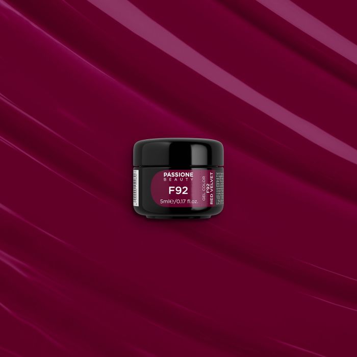 Gel Couleur F92 Red Velvet - Gel couleur auto-scellant bordeaux - détail 3