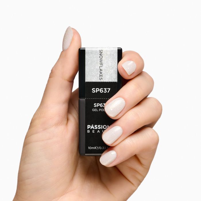 Esmalte semipermanente SP637 Snowflakes detalle