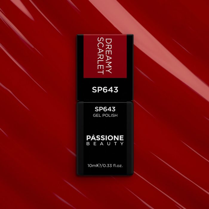 Vernis semi-permanent SP643 Dreamy Scarlet - Vernis semi-permanent rouge carmin - détail 2