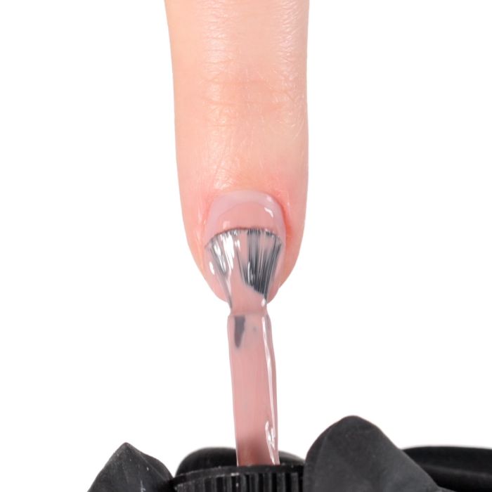 Application of Gel Nail Polish SP656 Velvet Rose