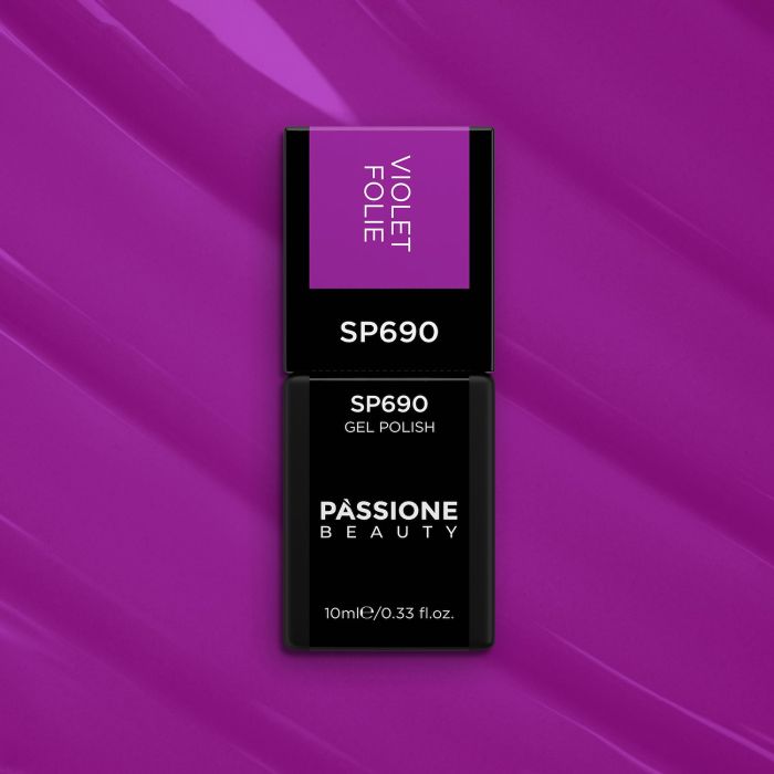 Gel Nail Polish SP690 Violet Folie - Bright purple gel polish - detail 2