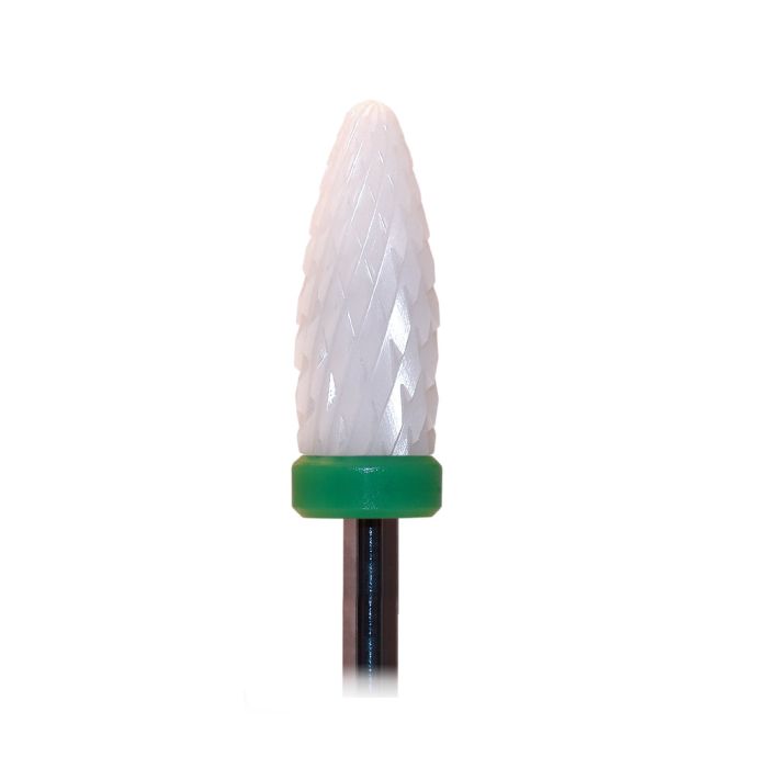Ceramic White Flame Nail Drill Bit detail