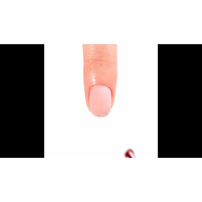 Application of Gel Polish GPG05 Red Glitter