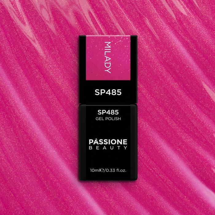 Vernis semi-permanent SP485 Milady - Vernis semi-permanent magenta effet perlé doré - détail 3