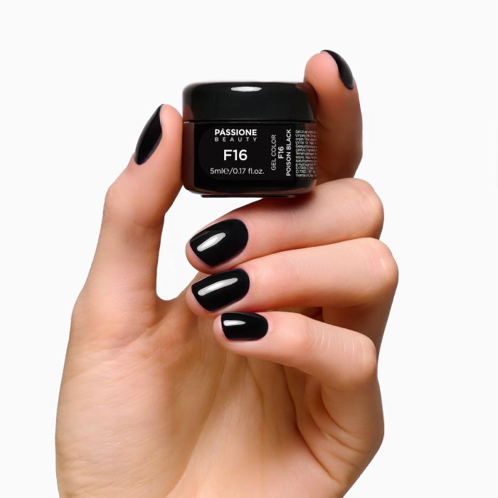 Gel color F16 Poison Black dettaglio
