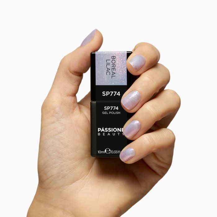 UV-Nagellack SP774 Boreal Lilac - UV-Nagellack Lila mit Micro-Glitzern im Borealis-Effekt - Detail 3