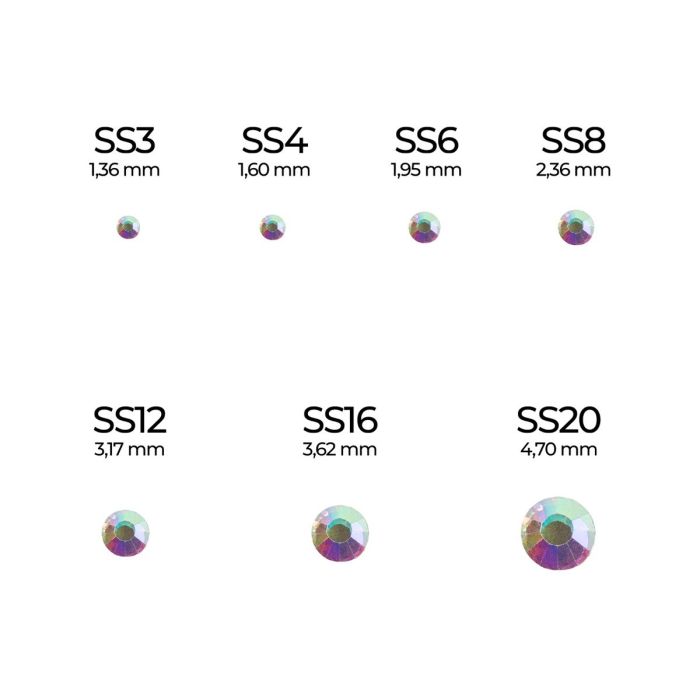 Aurora Borealis Rhinestones SS6 detail