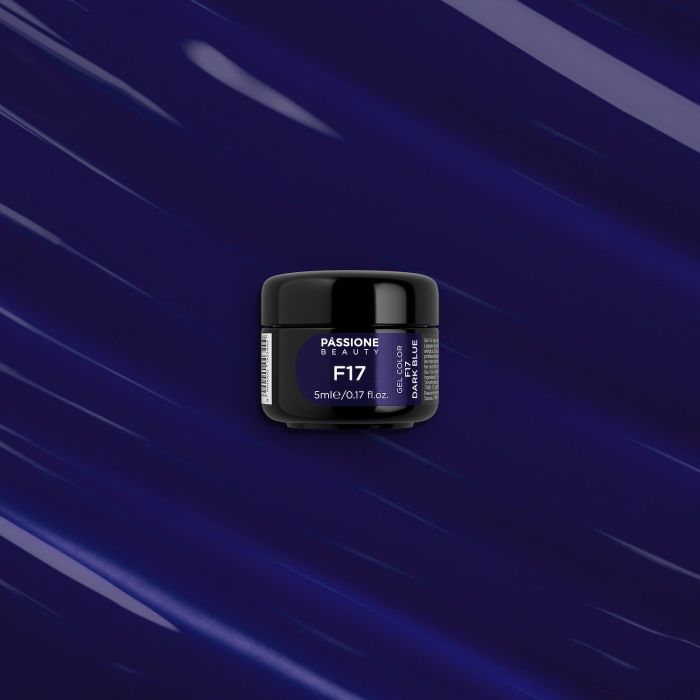 Gel Couleur F17 Dark Blue - Gel couleur auto-scellant bleu intense - détail 3