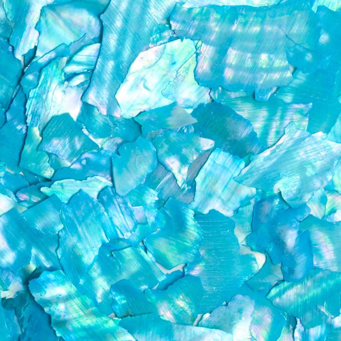 Light Blue Crushed Shell détail