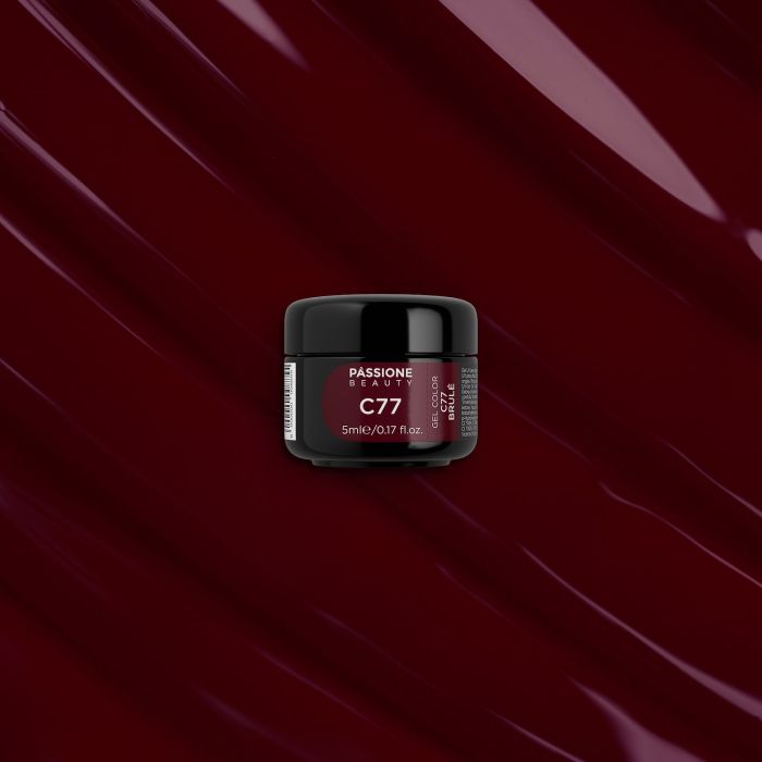 Gel Color C77 Brulè - Gel color burdeos intenso - detalle 3