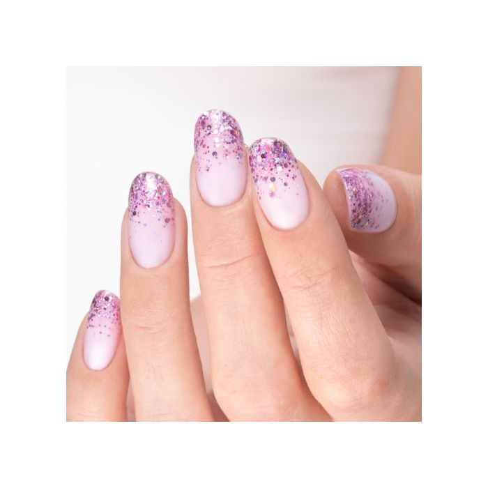Fairy Glitter Nails | French pailleté