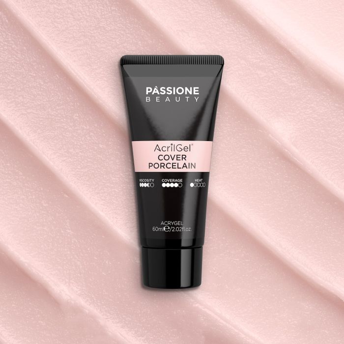 AcrilGel® Cover Porcelain 60ml - Gel acrylique rose nude clair couvrant - détail 2