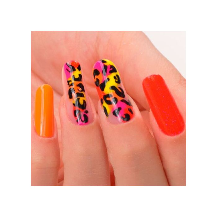 Fluo vibes | Ongles léopard