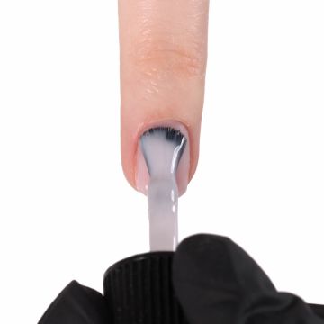 Application of Gel Nail Polish GP263 Milky Rose 
