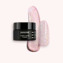 Gel Transfer Rinkaku Rosa Gel costruttore rosa chiaro flakes olografici | Passione Beauty