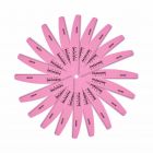 20 Lime Buffer a Boomerang di colore Rosa per unghie