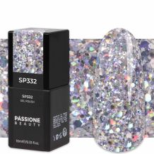 Gel Nail Polish SP332 Silver Starlight