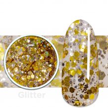 Gel UV Glitter: brillants et résistants Doré, 3