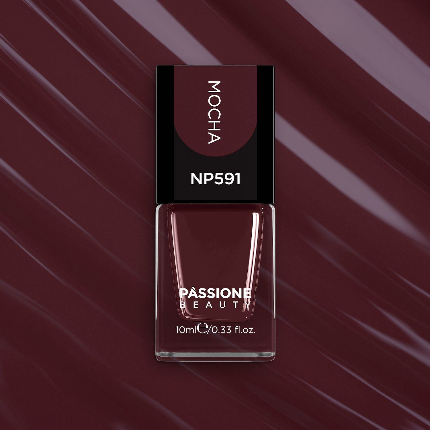 Nail Lacquer NP591 Mocha - Plum Brown Nail Lacquer - detail 1
