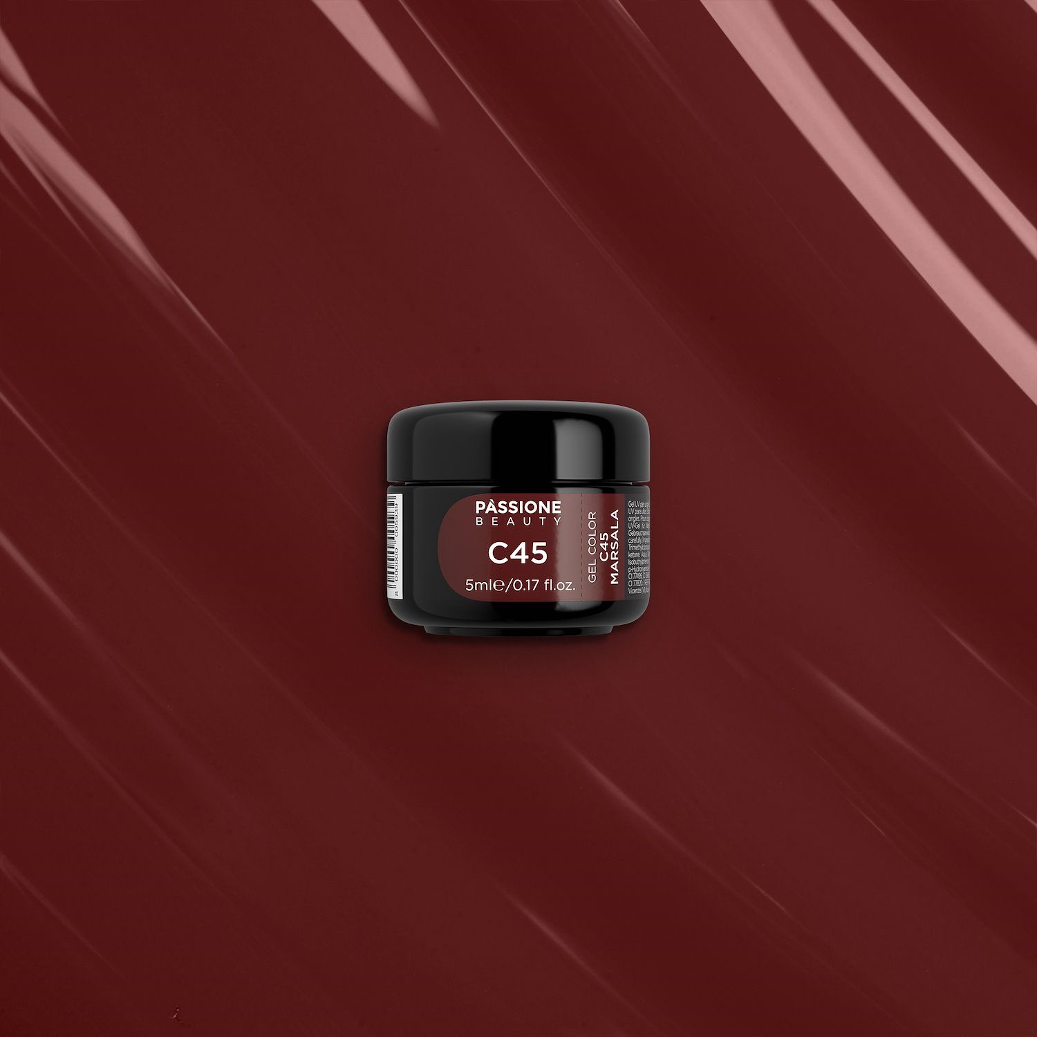 Gel Color C45 Marsala - Gel color rosso scuro tendente al marrone - dettaglio 1
