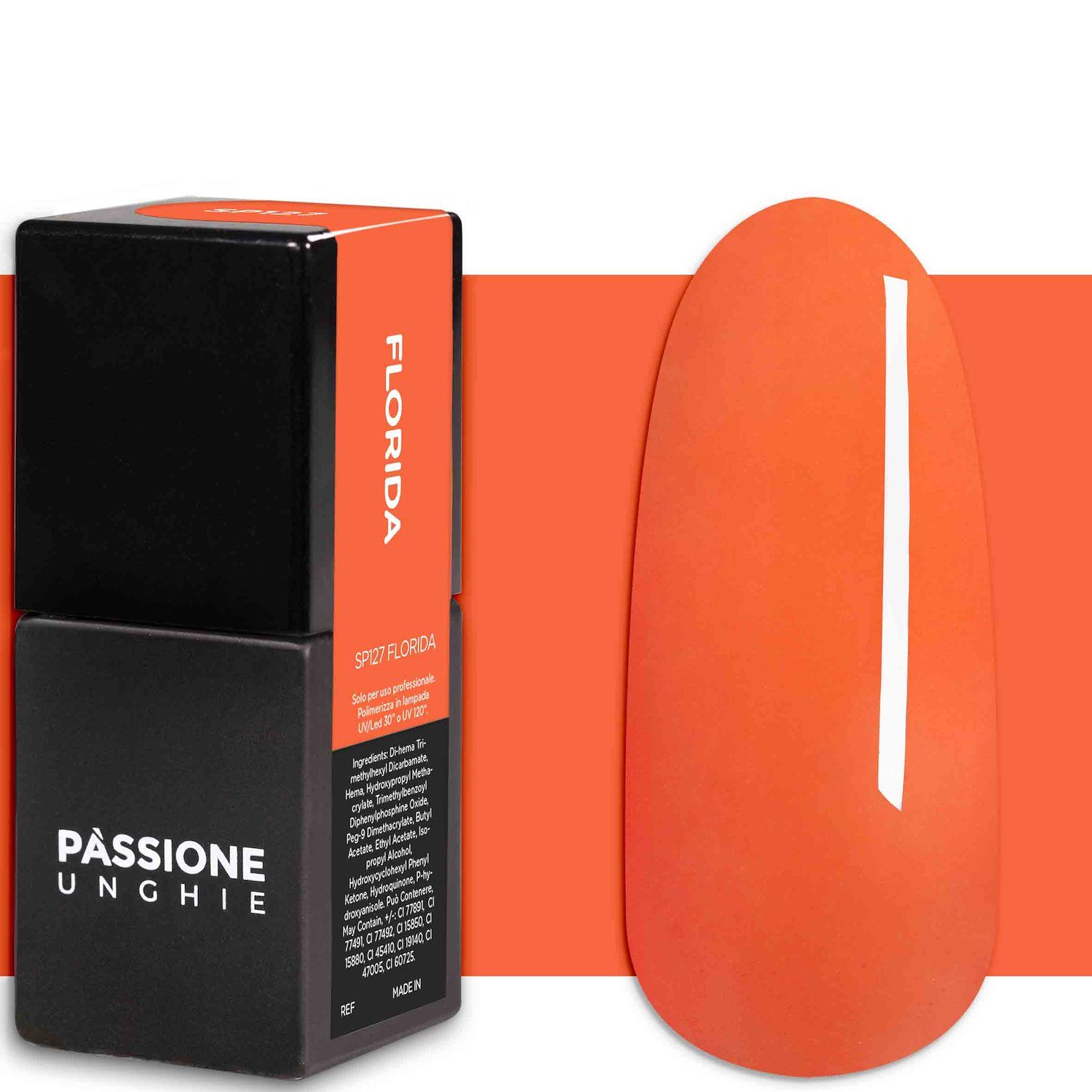 Gel Nail Polish GP127 Florida  - Warm Orange Gel Polish