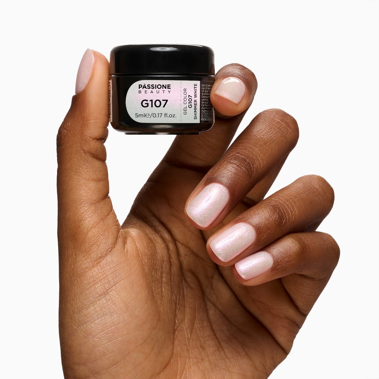 Gel Glitter G107 Shimmer White détail